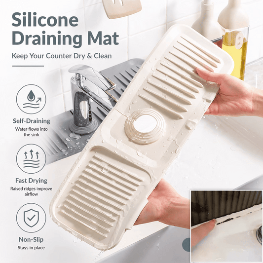 Silicone Self-Draining Sink Mat