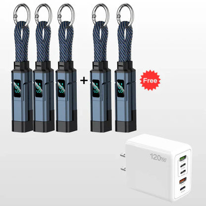 upsell🔥Limited Time SALE 40% OFF🔥4-in-1 Digital Display Keychain Charging Cable