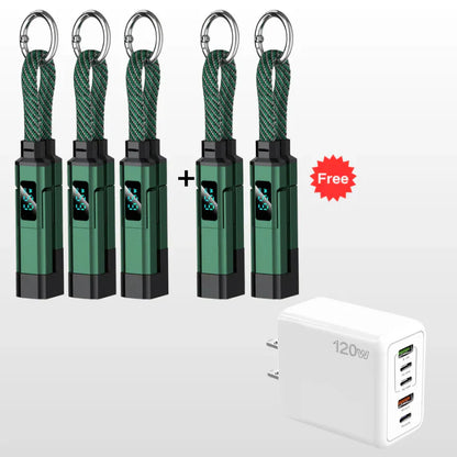 🔥Limited Time SALE 40% OFF🔥Hjmeta®4-in-1 Digital Display Keychain Charging Cable