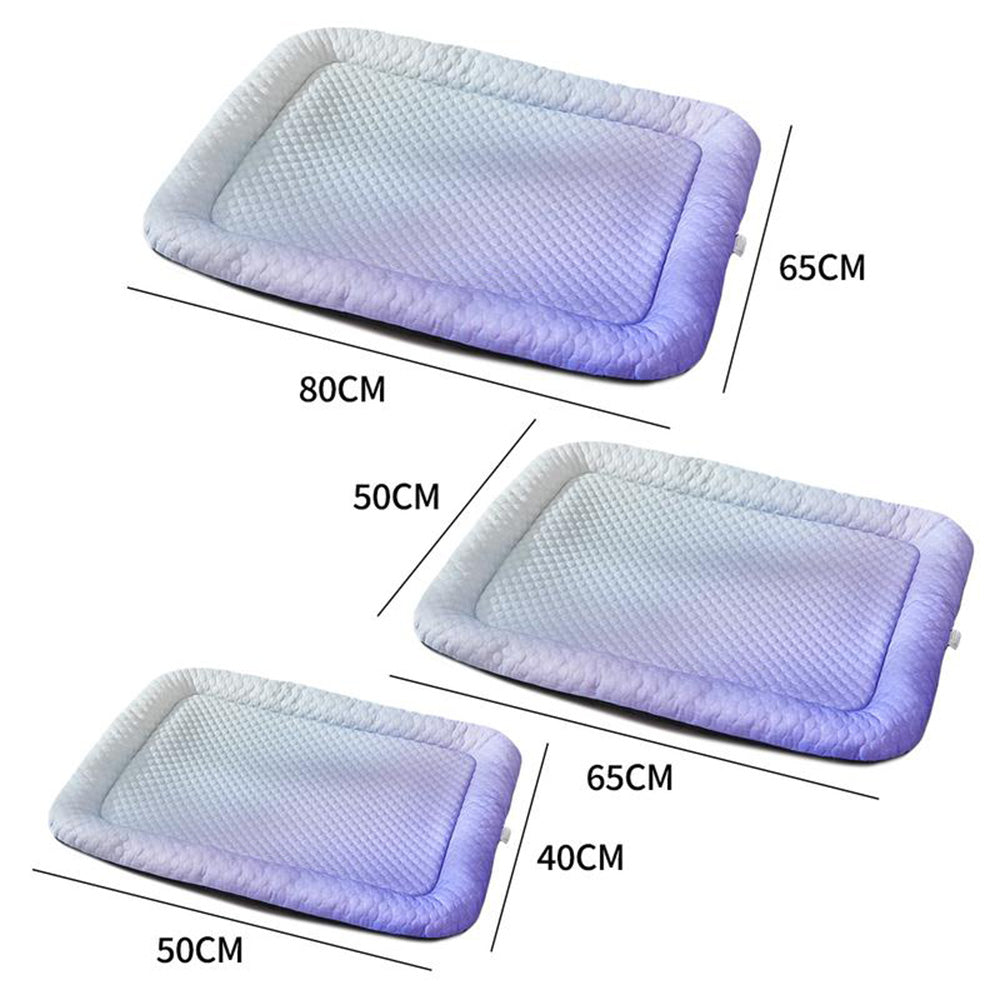 ❄️Pet Cooling Mat for Dogs & Cats 🐾  Naturally Cool Ice-Silk Pad • Breathable, Washable & Soft