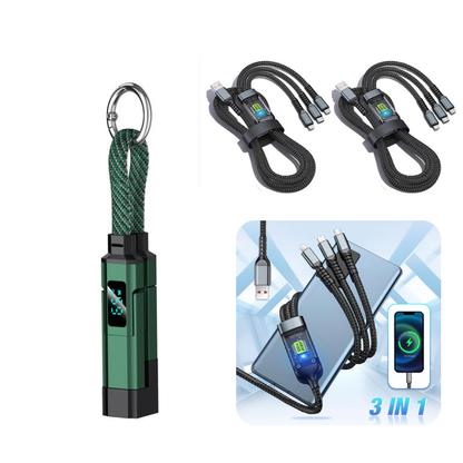 upsell🔥Limited Time SALE 40% OFF🔥4-in-1 Digital Display Keychain Charging Cable