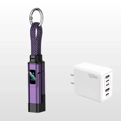 🔥Limited Time SALE 40% OFF🔥Hjmeta®4-in-1 Digital Display Keychain Charging Cable