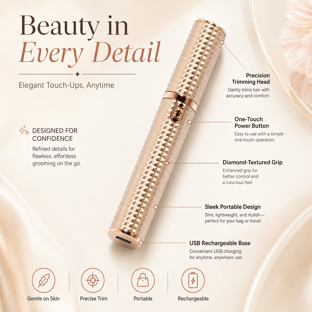 Hjmeta® 3-in-1 Electric Beauty Tool — Your Salon-Like Look At Home Shape Perfect Brows, Remove Unwanted Facial Hair & Stay Smooth In Seconds With One Easy-To-Use Grooming Device.
