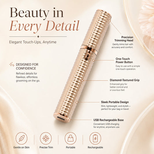 Hjmeta® 3-in-1 Electric Beauty Tool — Your Salon-Like Look At Home Shape Perfect Brows, Remove Unwanted Facial Hair & Stay Smooth In Seconds With One Easy-To-Use Grooming Device.