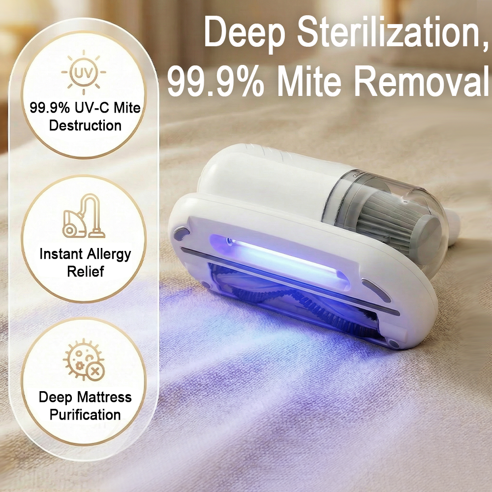 difryna®🌟Fully upgraded💝Bed vacuum cleaner with UV-C light – beating, vacuuming, and UV sterilization all in one!💥