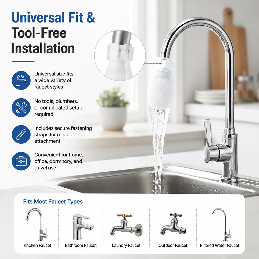 🔥LAST DAY 50% OFF🔥💧Faucet Filter Cotton Bags - Universal, 100 PCS Splash-Proof Faucet Filter 🌟Set