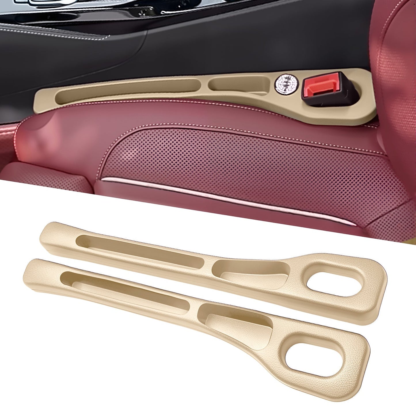 🚗Stop Losing Your Phone Between Car Seats💺🌟Universal Seat-Gap Filler • Double-Slot Organizer🌟