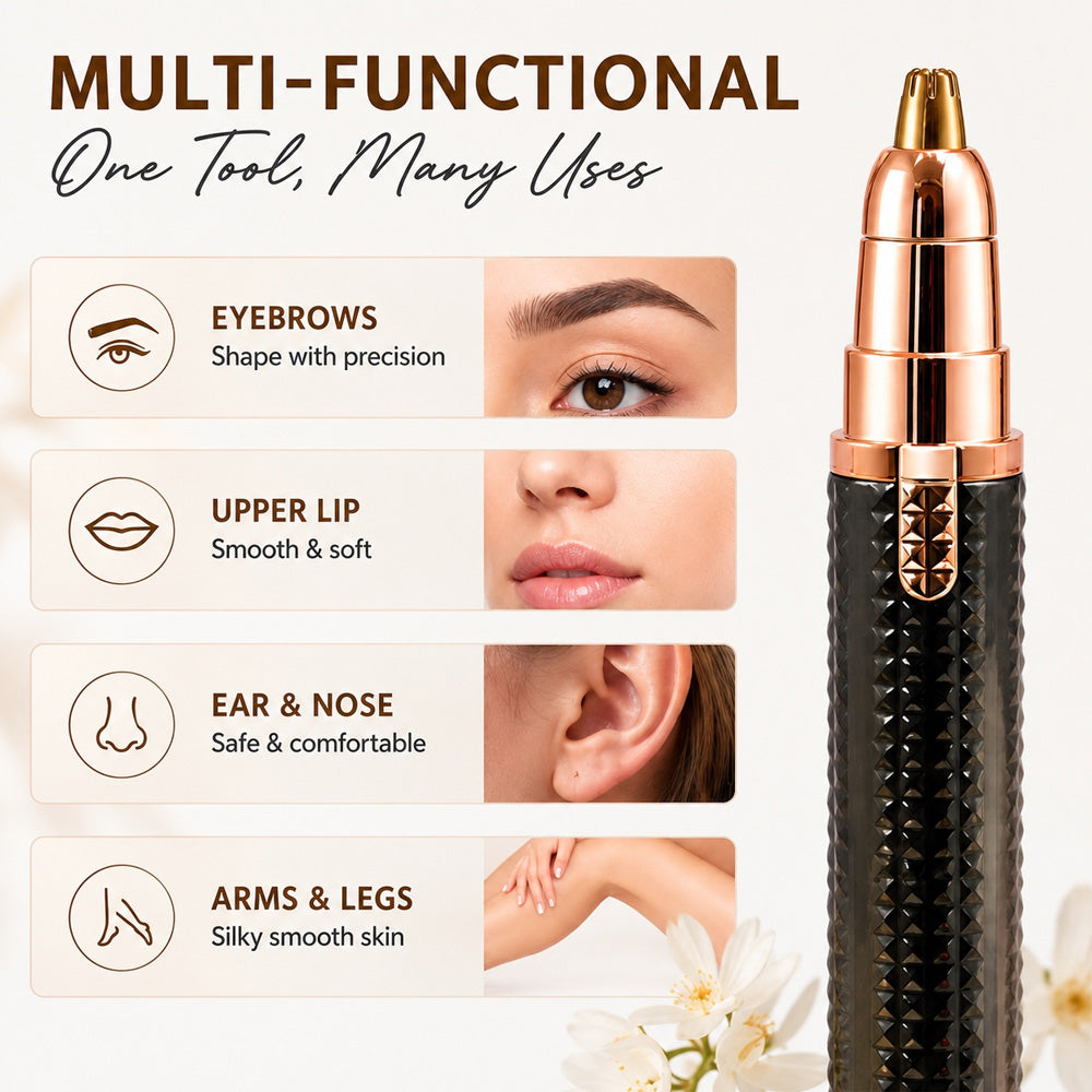 Hjmeta® 3-in-1 Electric Beauty Tool — Your Salon-Like Look At Home Shape Perfect Brows, Remove Unwanted Facial Hair & Stay Smooth In Seconds With One Easy-To-Use Grooming Device.