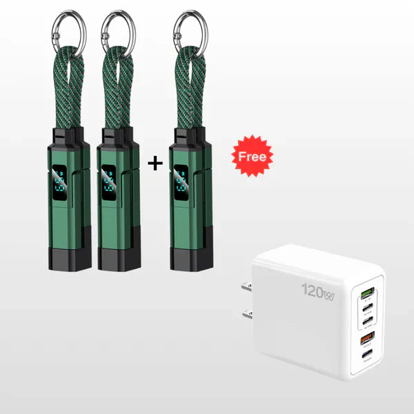 upsell🔥Limited Time SALE 40% OFF🔥4-in-1 Digital Display Keychain Charging Cable