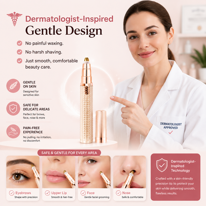 Hjmeta® 3-in-1 Electric Beauty Tool — Your Salon-Like Look At Home Shape Perfect Brows, Remove Unwanted Facial Hair & Stay Smooth In Seconds With One Easy-To-Use Grooming Device.