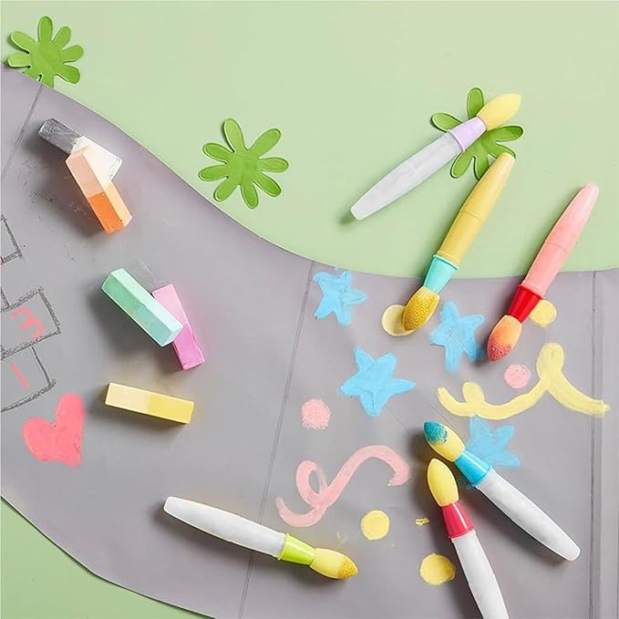 🎁Children's Day Gifts 🎨3 pcs Childrens Chalk Brush, Creative Painting Painting Set;