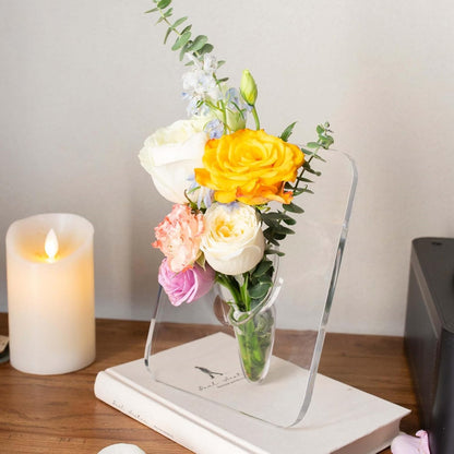 🌸 Transparent Photo Frame Flower Vase, High-End Home Decoration Ornaments