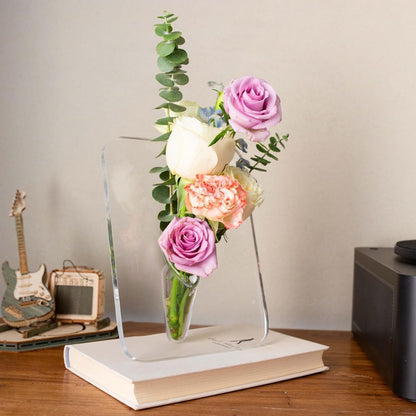 🌸 Transparent Photo Frame Flower Vase, High-End Home Decoration Ornaments