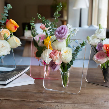 🌸 Transparent Photo Frame Flower Vase, High-End Home Decoration Ornaments