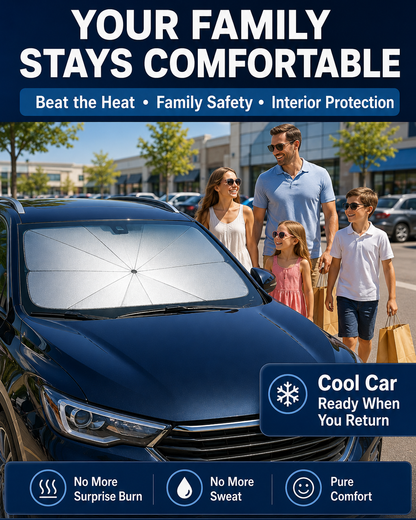 🔥 2026 Upgraded Car Windshield Sun Shade Umbrella