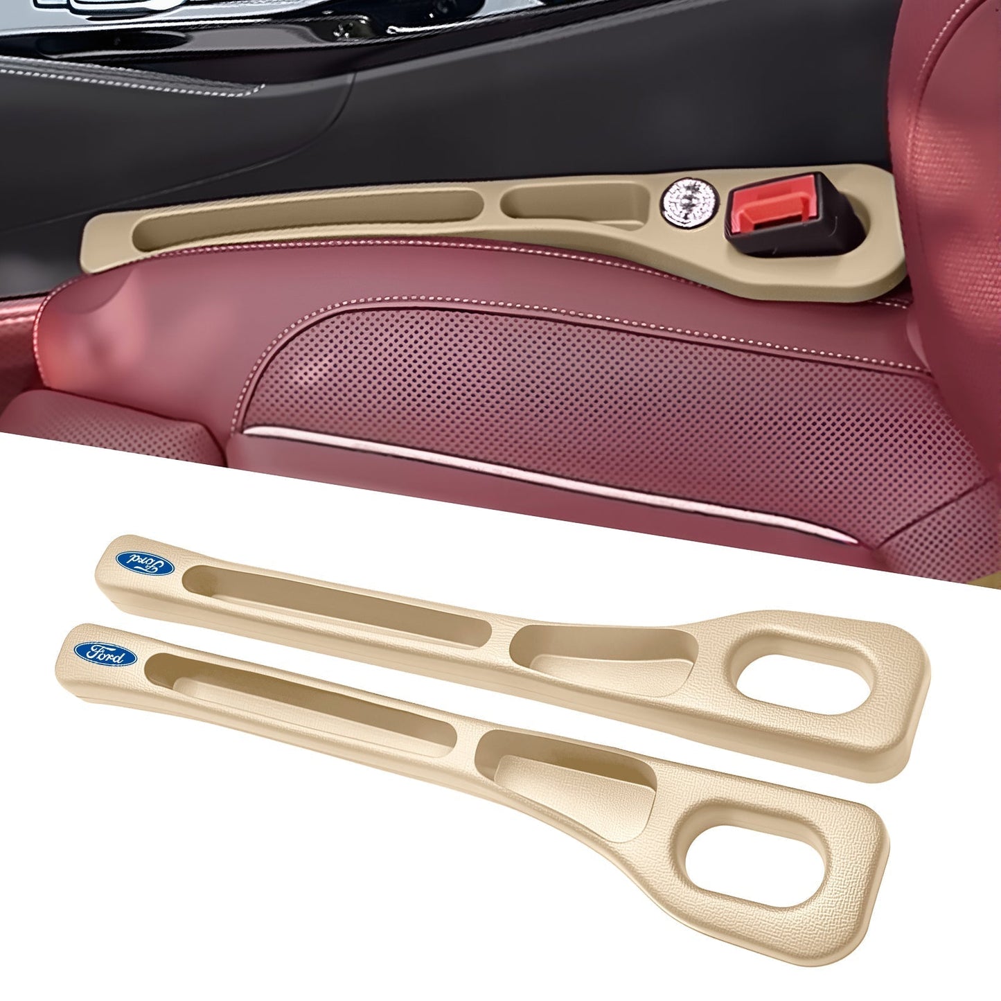 🚗Stop Losing Your Phone Between Car Seats💺🌟Universal Seat-Gap Filler • Double-Slot Organizer🌟