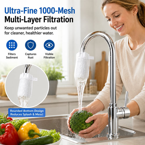 🔥LAST DAY 50% OFF🔥💧Faucet Filter Cotton Bags - Universal, 100 PCS Splash-Proof Faucet Filter 🌟Set