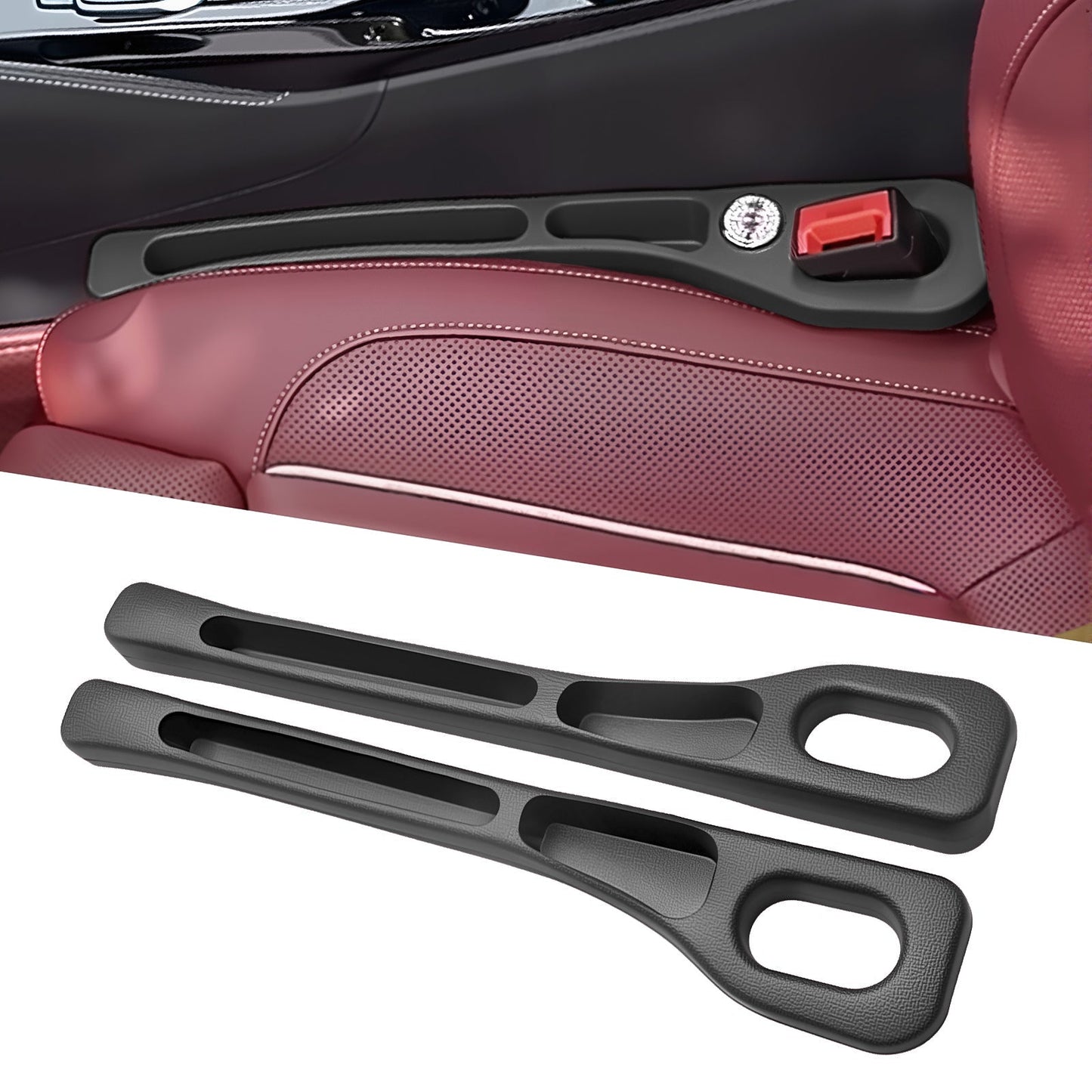 🚗Stop Losing Your Phone Between Car Seats💺🌟Universal Seat-Gap Filler • Double-Slot Organizer🌟