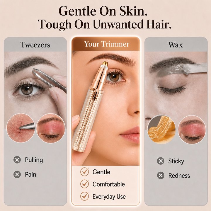 Hjmeta® 3-in-1 Electric Beauty Tool — Your Salon-Like Look At Home Shape Perfect Brows, Remove Unwanted Facial Hair & Stay Smooth In Seconds With One Easy-To-Use Grooming Device.
