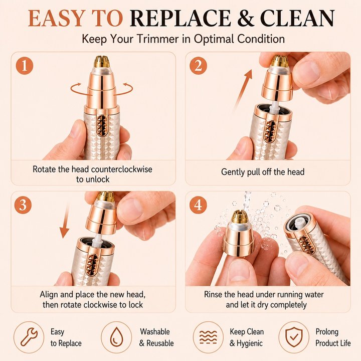 Hjmeta® 3-in-1 Electric Beauty Tool — Your Salon-Like Look At Home Shape Perfect Brows, Remove Unwanted Facial Hair & Stay Smooth In Seconds With One Easy-To-Use Grooming Device.