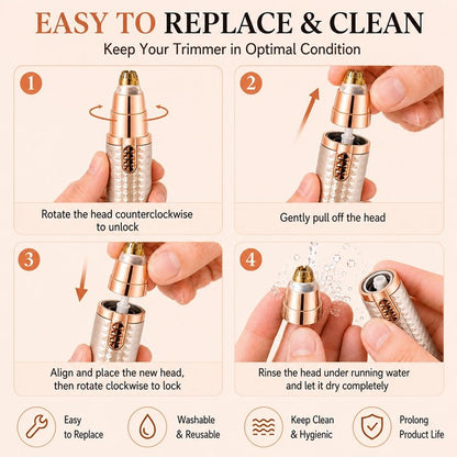 Hjmeta® 3-in-1 Electric Beauty Tool — Your Salon-Like Look At Home Shape Perfect Brows, Remove Unwanted Facial Hair & Stay Smooth In Seconds With One Easy-To-Use Grooming Device.