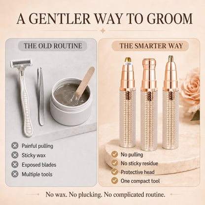 Hjmeta® 3-in-1 Electric Beauty Tool — Your Salon-Like Look At Home Shape Perfect Brows, Remove Unwanted Facial Hair & Stay Smooth In Seconds With One Easy-To-Use Grooming Device.