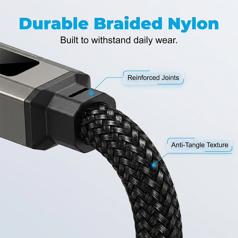 upsell🔥Limited Time SALE 40% OFF🔥4-in-1 Digital Display Keychain Charging Cable
